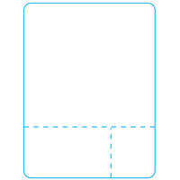 Hobart 1911-BTP 2 1/4" x 3" White Blank Perforated Equivalent Scale Label Roll - 16/Case