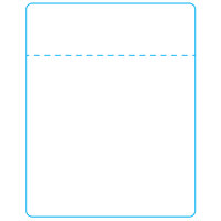 Toledo 1727-BP 2 5/8" x 3 5/16" White Blank Perforated Equivalent Scale Label Roll - 30/Case