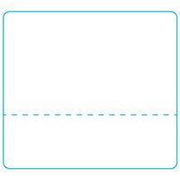 Toledo 1723-BP 2 5/8" x 2 3/8" White Blank Perforated Equivalent Scale Label Roll - 30/Case