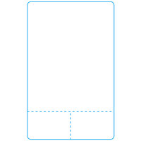 Digi 1536-BTP 60 mm x 95 mm White Blank Perforated Equivalent Scale Label Roll - 15/Case