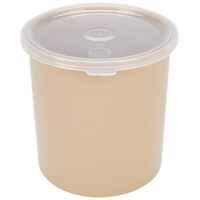 Carlisle Classic 1.2 Qt. Beige Round SAN Plastic Crock with Lid