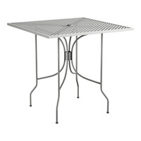 Lancaster Table & Seating Harbor Gray 30" Square Outdoor Standard Height Table with Ornate Legs