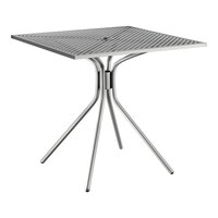 Lancaster Table & Seating Harbor Gray 30" Square Outdoor Standard Height Table with Modern Legs