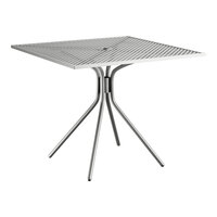 Lancaster Table & Seating Harbor Gray 36" Square Outdoor Standard Height Table with Modern Legs