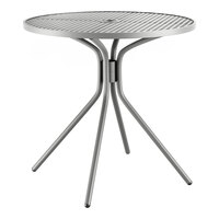 Lancaster Table & Seating Harbor Gray 30" Round Outdoor Standard Height Table with Modern Legs