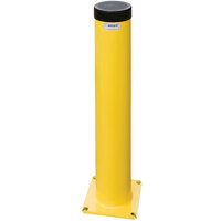 Bluff Manufacturing SRB48 Crash Guard 48" Safety Yellow Steel Bollard with Fasteners
