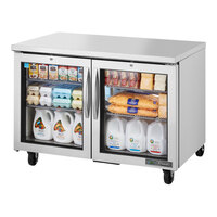 True TUC-48G-HC~FGD01 48 3/8" Undercounter Refrigerator with Glass Doors