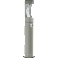 Zurn Elkay LK4400BFGRY EZH2O Gray Non-Filtered Outdoor Vertical Pedestal Bottle Filling Station - Non-Refrigerated