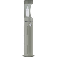 Zurn Elkay LK4400BFFRKGRY EZH2O Gray Non-Filtered Freeze Resistant Outdoor Vertical Pedestal Bottle Filling Station - Non-Refrigerated