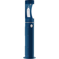 Zurn Elkay LK4400BFFRKBLU EZH2O Blue Non-Filtered Freeze Resistant Outdoor Vertical Pedestal Bottle Filling Station - Non-Refrigerated
