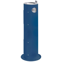 Zurn Elkay LK4400BLU Blue Non-Filtered Outdoor Vertical Pedestal Drinking Fountain - Non-Refrigerated