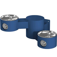 Zurn Elkay LK4406BLU Blue Bi-Level Non-Filtered Outdoor Wall Mount Drinking Fountain - Non-Refrigerated