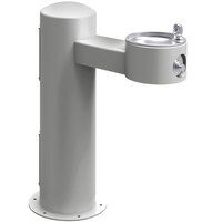 Zurn Elkay LK4410FRKGRY Gray Non-Filtered Freeze Resistant Outdoor Pedestal Drinking Fountain - Non-Refrigerated