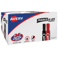 Avery® Marks-A-Lot 98187 Chisel Tip Desk Style Permanent Marker, Color Assortment - 24/Box