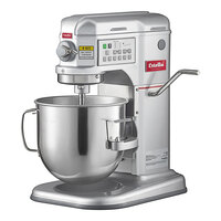 Estella EMIX8 Silver 8 Qt. Programmable Bowl Lift Countertop Mixer with Standard Accessories - 120V, 4/5 hp