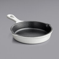 Valor 5" Arctic White Enameled Mini Cast Iron Skillet