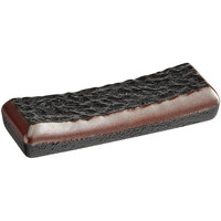 Acopa Heika Black Matte Textured Stoneware Chopstick Rest