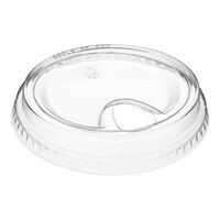 Choice 32 oz. Clear Sip-Through Lid with Extra-Wide Opening - 500/Case