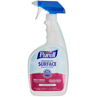 Purell® 3341-06 1 Qt. / 32 fl. oz. Fragrance Free Foodservice Surface Sanitizer with (2) Spray Triggers - 6/Case