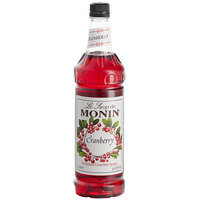 Monin Premium Cranberry Flavoring / Fruit Syrup 1 Liter