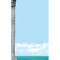 Choice 8 1/2" x 14" Menu Paper Left Insert - Mediterranean Themed Parthenon Design - 100/Pack