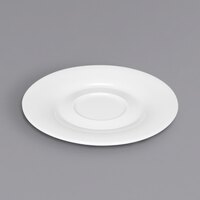 Bauscher by BauscherHepp 436918 Avantgarde 6 5/16" Bright White Round Porcelain Saucer - 36/Case