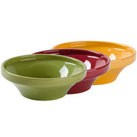 Tuxton DYB-130D 13 oz. Assorted Colors China Wide Mouth Soup Bowl - 12/Case