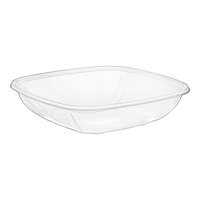 Visions 48 oz. Clear PET Plastic Square Wide Catering / Serving Bowl - 150/Case