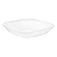 Visions 24 oz. Clear PET Plastic Square Catering / Serving Bowl - 300/Case