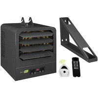 King Electric KB2407-1-ECO2S-PLUS 2-Stage Portable Unit Heater with Mounting Bracket, Temperature Sensor, and Remote Control - 208/240V, 1 Phase, 7kW