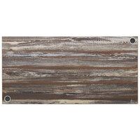 BFM Seating Relic 30" x 60" Rectangular Farm House 2" Thick Melamine Table Top with 2 Wireless Chargers