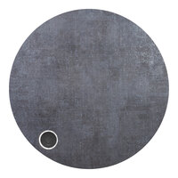 BFM Seating Midtown Round Indoor Tabletop with 1 Wireless Charger - Frosted Slate