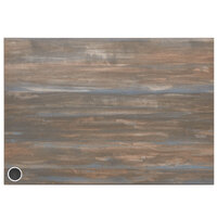 BFM Seating Relic 30" x 42" Rectangular Chestnut 1" Thick Melamine Table Top with 1 Wireless Charger