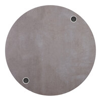 BFM Seating Midtown 45" Round Indoor Tabletop with 2 Wireless Chargers - Textured Concrete