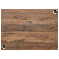 BFM Seating Relic Rectangular Knotty Pine 1" Thick Melamine Table Top with 2 Wireless Chargers