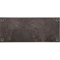 BFM Seating Relic 30" x 72" Rectangular Rustic Copper Melamine Table Top with 4 Wireless Chargers