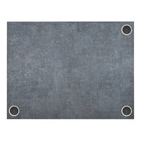 BFM Seating Midtown Rectangular Indoor Tabletop with 3 Wireless Chargers - Frosted Slate