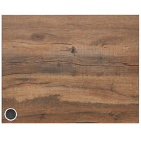 BFM Seating Relic Rectangular Knotty Pine 2" Thick Melamine Table Top with 1 Wireless Charger