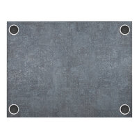 BFM Seating Midtown 30" x 72" Rectangular Indoor Tabletop with 4 Wireless Chargers - Frosted Slate