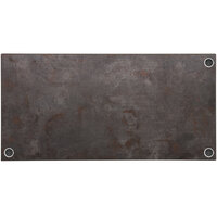 BFM Seating Relic Rectangular Rustic Copper 2" Thick Melamine Table Top with 3 Wireless Chargers