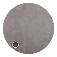 BFM Seating Midtown Round Indoor Tabletop with 1 Wireless Charger - Textured Concrete