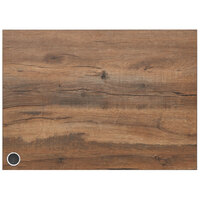 BFM Seating Relic Rectangular Knotty Pine 2" Thick Melamine Table Top with 1 Wireless Charger
