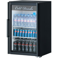 Turbo Air TGM-7SDB-N6 Super Deluxe Black Countertop Display Refrigerator with Swing Door