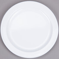 Thunder Group NS107W 7 1/4" Narrow Rim Nustone White Melamine Plate - 12/Pack