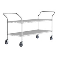 Regency 24" x 70" Two Shelf Chrome Heavy Duty Utility Cart