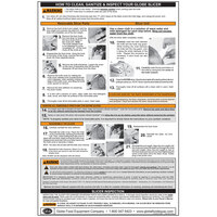 Globe GC512CHART Slicer Wall Chart for Globe GC512 Slicers