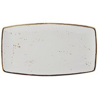 Tuxton GGAR553 TuxTrendz Artisan Geode Agave 14" Rectangular China Plate - 12/Case