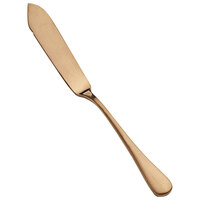 Bon Chef S4110RGM Como 6 3/4" 18/10 Stainless Steel Extra Heavy Weight Matte Rose Gold Butter Knife - 12/Case