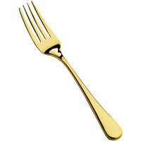 Bon Chef S4007G Como 7" 18/10 Stainless Steel Extra Heavy Weight Gold Salad / Dessert Fork - 12/Case