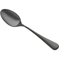 Bon Chef S4103BM Como 8" 18/10 Stainless Steel Extra Heavy Weight Matte Black Soup / Dessert Spoon - 12/Case